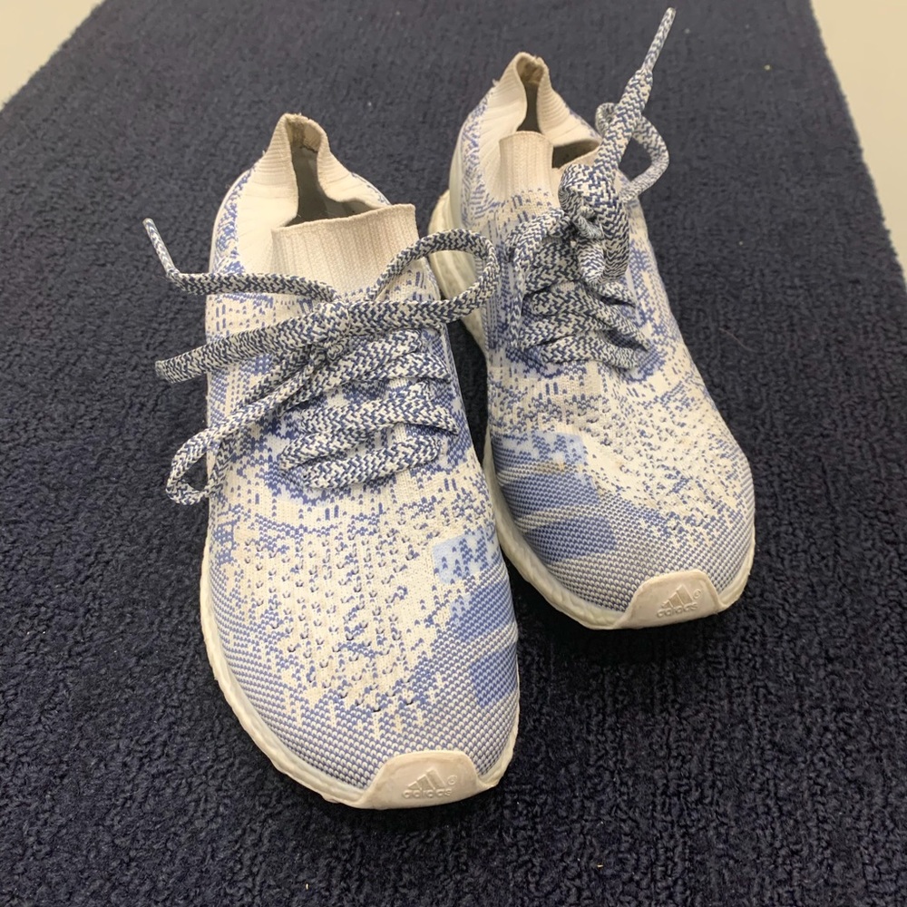 Blue and white Adidas Ultra Boost Uncaged
